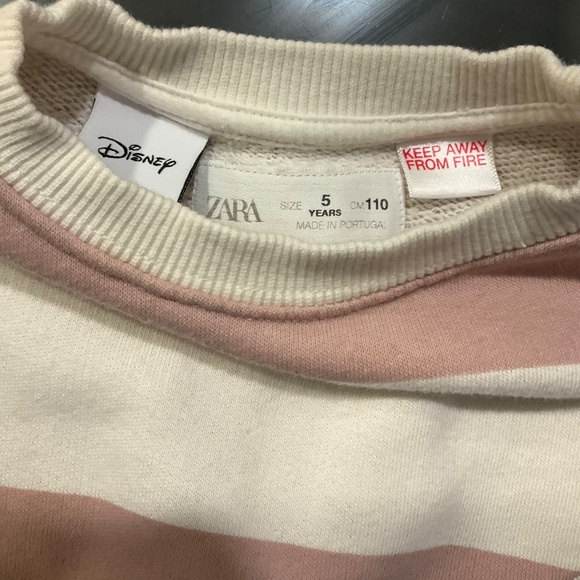 Zara Disney Minnie Mouse Striped Kids Sweater size 5yrs - Picture 3 of 6